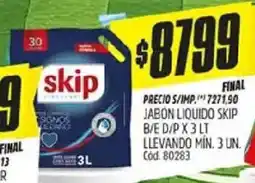 Supermercados Yaguar Skip jabon liquido b/e d/p oferta