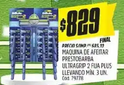 Supermercados Yaguar Gillette maquina de afeitar prestobarba ultragrip oferta