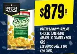 Supermercados Yaguar San remo choclo amarillo grano oferta