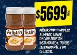 Supermercados Yaguar Arlistán aumento a base de cafe instantaneo oferta