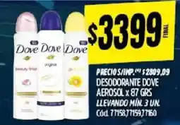 Supermercados Yaguar Dove desodorante aerosol oferta