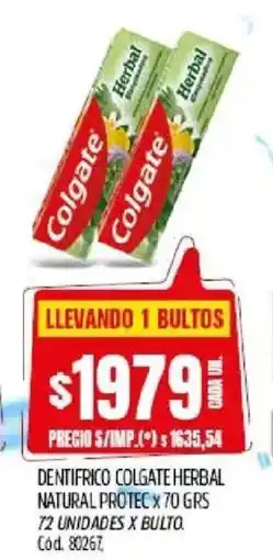 Supermercados Yaguar Colgate herbal dentifrico natural protec oferta