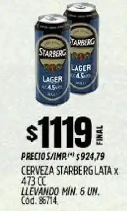 Supermercados Yaguar Starberg cerveza lata oferta