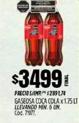 Supermercados Yaguar Coca cola gaseosa oferta
