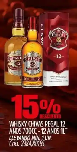 Supermercados Yaguar Chivas regal whisky oferta