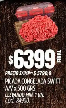 Supermercados Yaguar Swift picada congelada a/v oferta