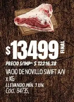 Supermercados Yaguar Swift vacio de novillo a/v oferta