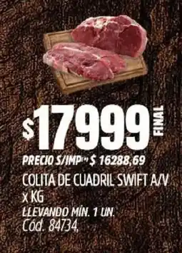 Supermercados Yaguar Swift colita de cuadril a/v oferta