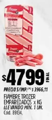Supermercados Yaguar Trozer fiambre emparedados oferta