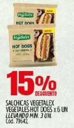 Supermercados Yaguar Vegetalex salchicas vegetales hot dogs oferta