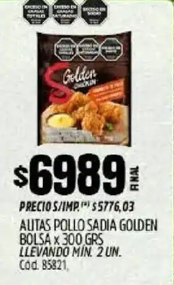 Supermercados Yaguar Sadia golden alitas pollo bolsa oferta