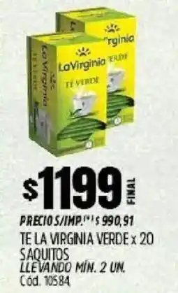 Supermercados Yaguar LaVirginia té verde oferta