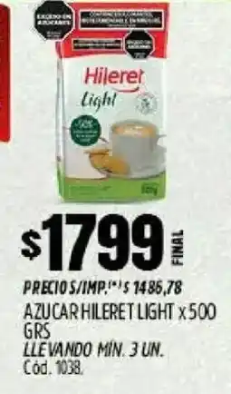 Supermercados Yaguar Hileret azucar light oferta