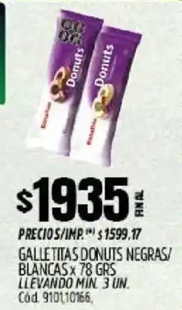 Supermercados Yaguar Donuts galletitas negras/ blancas oferta