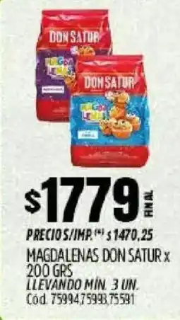 Supermercados Yaguar Don satur magdalenas oferta