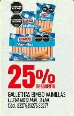 Supermercados Yaguar Bimbo galletitas vainillas oferta