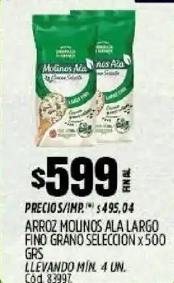Supermercados Yaguar Mounos ala arroz largo fino grano seleccion oferta