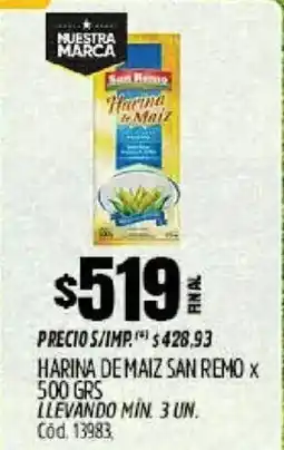 Supermercados Yaguar San remo harina de maiz oferta