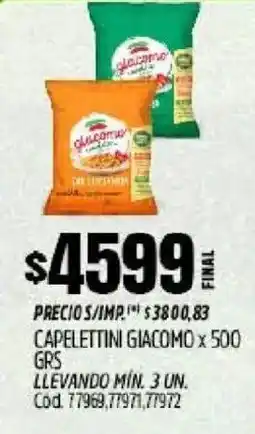 Supermercados Yaguar Giacomo capelettini oferta