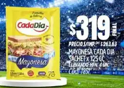Supermercados Yaguar Cada dia mayonesa sachet oferta