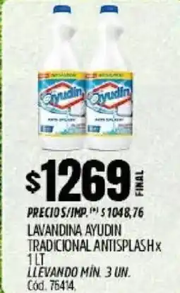 Supermercados Yaguar Ayudín lavandina tradicional antisplash oferta