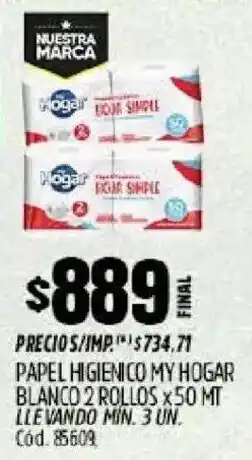Supermercados Yaguar My hogar papel higienico blanco oferta