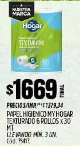 Supermercados Yaguar My hogar papel higienico texturado oferta