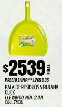 Supermercados Yaguar Virulana click pala de residuos oferta