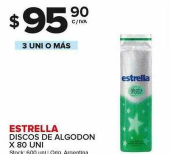 Carrefour Maxi Estrella Discos De Algodon oferta