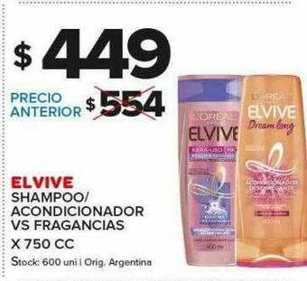 Carrefour Maxi Elvive Shampoo Acondicionador Vs Fragancias oferta