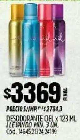 Supermercados Yaguar Ciel desodorante oferta