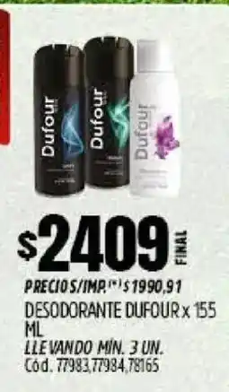 Supermercados Yaguar Dufour desodorante oferta