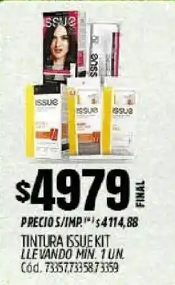 Supermercados Yaguar Issue tintura kit oferta