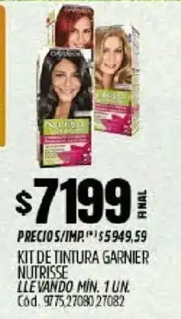 Supermercados Yaguar Garnier nutrisse kit de tintura oferta