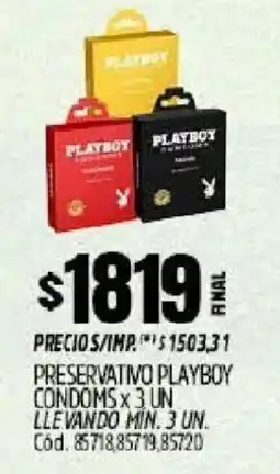 Supermercados Yaguar Playboy preservativo condoms oferta
