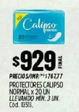 Supermercados Yaguar Calipso protectores normal oferta