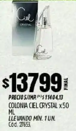 Supermercados Yaguar Ciel colonia crystal oferta