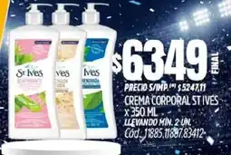 Supermercados Yaguar St ives crema corporal oferta