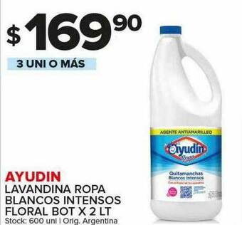 Carrefour Maxi Ayudin Lavandina Ropa Blancos Intensos Floral oferta