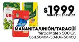 Diarco Mañanita/unión/taragüí yerba mate oferta