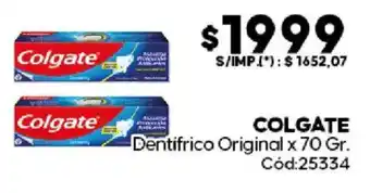 Diarco Colgate dentifrico original oferta