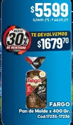 Diarco Fargo pan de molde oferta