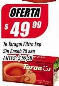 Supermercados Comodin Te Taragui Filtro Esp Sin Ensob oferta