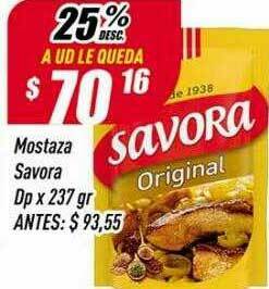 Supermercados Comodin Mostaza Savora Dp oferta