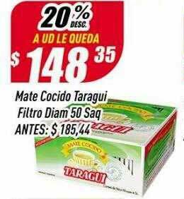 Supermercados Comodin Mate Cocido Taragui Filtro Diam oferta
