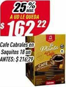 Supermercados Comodin Cafe Cabrales En Saquitos oferta