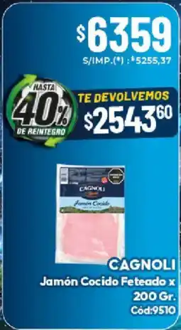 Diarco Cagnoli jamón cocido feteado oferta
