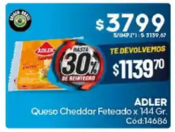 Diarco Adler queso cheddar feteado oferta
