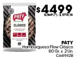 Diarco Paty hamburguesa flow clásico oferta