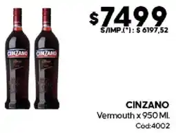 Diarco Cinzano vermouth oferta